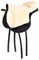 Reitpad Bareback Pad Schwarz anatomisch mit abnehmbarem Kunstfell (Shetty)