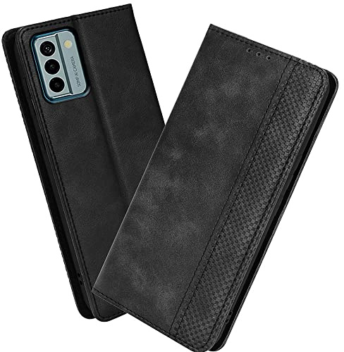 XINNI Handyhülle für Nokia G22 Hülle, PU/TPU Klappetui Schutzhülle Flip Magnetisch Telefonhülle, Schwarz
