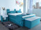AUKONA Boxspringbett Piano 140x200, Türkis H3, 7 Zonen Taschenfederkern-Matratze, H2 H3 H4, Komfortschaum-Topper, Lieferung und Aufbau kostenlos