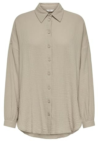 ONLY Damen ONLTHYRA Oversized Shirt NOOS WVN 15267998,Oxford Tan,S