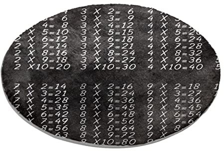 Runder Teppich für Schlafzimmer, Wohnzimmer, Arbeitszimmer, Spieltische, Multiplikationstische