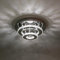LIGKIN LED-Deckenleuchte 36W Moderne LED Kristall Deckenlampe Rund Edelstahl Kronleuchter für Wohnzimmer Esszimmer Schlafzimmer Badezimmer, Ø30 cm