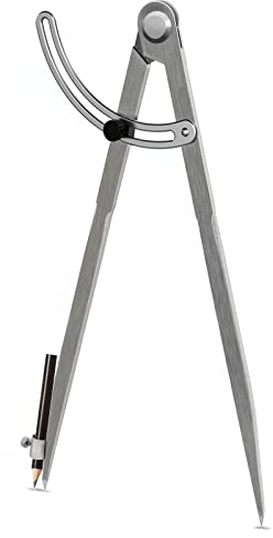 24 inch Compass for Geometry, Compass for Woodworking, Precision Woodworking Compass with Wing Divider and Pencil Holder, Large Compass for Geometry, Woodworking Compass, Drafting, Drawing Compass