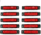 10x Rot Begrenzungsleuchten Seitenmarkierungsleuchten 6 LED 12V 24V Positionsleuchten für LKW, Anhänger, Wohnmobil, Wohnmobil, Pickup, Traktor, LKW, SUV, Boot,