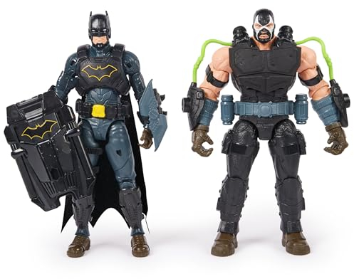 DC Comics, Batman Adventures Battle Pack, Bane and Batman Action Figures Set, 14 Armor Accessories, 12-inch Super Hero Kids Toy for Boys & Girls