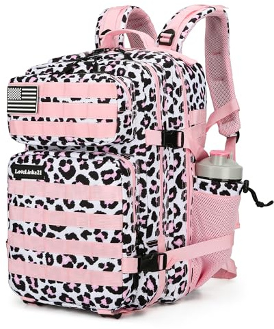 Lovelinks21 25l Zaino tattico Militare, Rosa Leopardato, S Unisex-Adulto
