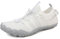ziitop Wasserschuhe für Damen und Herren Barfußschuhe Unisex Badeschuhe Schnell Trocknend Strandschuhe Leicht Fitnessschuhe Weich Surfschuhe Poolschuhe für Tauchen,Surfen,Wandern,Yoga(Weiß Grau,42EU)