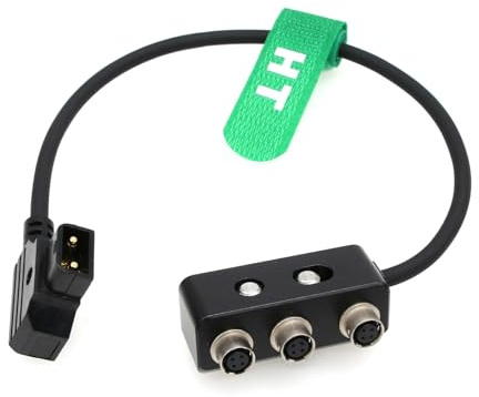 HangTon D-tap Hirose 4 Pin Power Supply Distributor for Camera Monitor Zoom F8n Pro Sound Devices Audio Recorder 30cm 12-24V, 1 to 3 Splitter Box