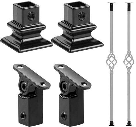 Piastra Manicotto Base Quadrate Supporto Porta Palo, Pali Palo Ringhiera per Flangia Base, Corrimano Scala Balcone,Staffe Corrimano,Staffa Scala,Copertura Recinzione Ancoraggio Zoccolo Gambe,14*14mm