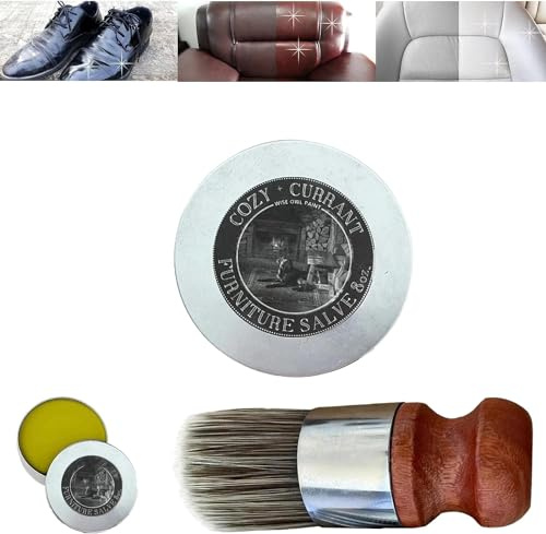 Pelinuar WiseOwl Furniture Salve for Leather, Leather Salve for Furniture,Leather Furniture Salve and Brush,Furniture Salve Brush,Long-Lasting Hydration to Prevent Dryness and Cracking (1 Pcs)