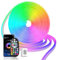 Mexllex 5m Neon LED Strip, IP65 Wasserdichte Bluetooth APP Steuerung, RGB LED band Musik Sync, Flexible Dimmable LED Streifen für Schlafzimmer