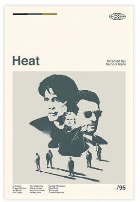 TINGTOEO Heat Retro-Film-Cover, Leinwand-Poster, Schlafzimmer-Dekor, Sportlandschaft, Büro, Raumdekoration, Geschenk, ungerahmt, 40 x 60 cm