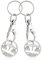 Robin Goods® 2X Porte-clés Signe du Zodiaque Balance Puce de Panier, Pendentif Signe du Zodiaque pour Le Panier avec Puce Amovible, Mousqueton et Porte-clés (Échelle 2X)