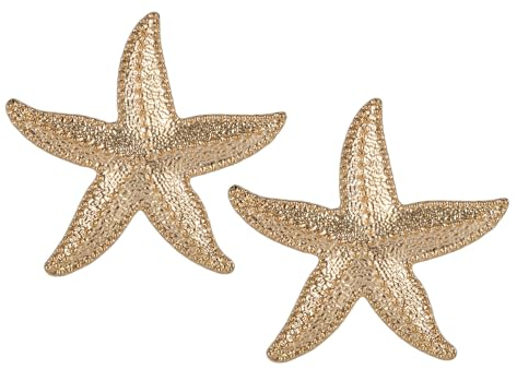 Seestern Ohrringe für Frauen, 3,5cm Gold Boho Ohrstecker Seestern Personalisiert Seestern Ohrstecker Ozean Ohrringe für Mädchen Frauen Sommerstrand Seestern Schmuck Accessoires