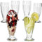 MamboCat London Lot de 6 coupes à glace hautes avec pied en verre I 350 ml I Verres coniques avec relief pour dessert, milkshakes, café glacé, cocktails et fruits