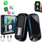 Carplay Wireless Adapter Wireless Carplay Apple and Android Auto Adapter Plug & Play Wired to Wireless Car Play Low Latency Wireless Car Adapter 5s Auto Connect CarPlay Box with USB-A, USB-C Cables