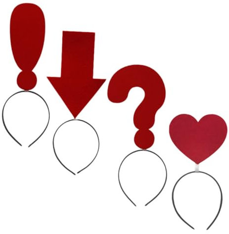 Cabilock 4 Stück Symbol-stirnband Cosplay-party-haarband Cosplay-party-kopfbedeckung Herz Kopfbedeckung Lustige Stirnbänder Für Party Gastgeschenke Party-stirnbänder Party-stirnband Plastik