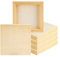 YKUKIZEE 6 Pack Unfinished Wooden Frames for Craft 8x8 inch, Blank Cradled Art Boards 2 cm Deep, 20x20 cm Square Cradled Wood Panel Canvas for Painting Drawing Encaustic