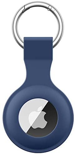 Oumida Coque AirTag Porte Clés pour Apple Airtag, Étuis en Silicone pour Apple Airtag avec Porte Clés, Mini Coque de Protection pour Apple AirTag Tracker pour Sacs à Dos