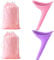 LIJIXI 2 PCS Portable Female Urination Device, Reusable Silicone Female Urinal Standing Up, Includes Waterproof Bag, Portable Urinal for Women for Travel Outdoor, Camping, Hiking