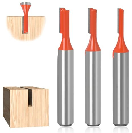3 Stück 8mm Schaft Nutfräser Holzfräser Fräser,Gerade Fräser,Gerade Fräser Set Holz Fräser Router,Gerade Fräser Set Holz Fräser Router Bit,Für Holz Fräser Schneiden Nutfräsen 3mm,4mm,5mm