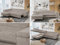 MKS MEBLE Cord Sofa L, Wohnlandschaft L-Form mit Schlaffunktion und Bettkasten, Schlafsofa mit Bettkasten, Ecksofa, Sofa mit Einstellbare Kopfstützen, Pedro L - Grau Cord - Links