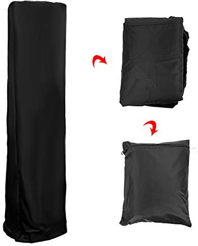 Heizungsabdeckung, Außenabdeckung, Heizungsabdeckung, Sonnenschutz-Schutz für Außenheizungen, 210D-Oxford-Gewebe, Wasserdichte Abdeckung für Außenheizungen, Schwarze