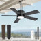 Ventilador de techo para exteriores de 42 pulgadas con luz y control remoto, IP65, impermeable, con clasificación húmeda para exteriores, ventiladores de techo para patios, cenador, ventilador