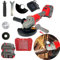 Hooha Winkelschleifer 125mm für Schneiden Holz 21V Akku-winkelschleifer Regelbare Drehzahl mit Hilfsgriff & Batterieanzeige Brushless Elektrowerkzeuge mit Ladegerät & 2× Akku & Koffer Professional