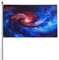 Drapeau de galaxie rouge et bleu décoratif pour terrasse, jardin, cour, patio