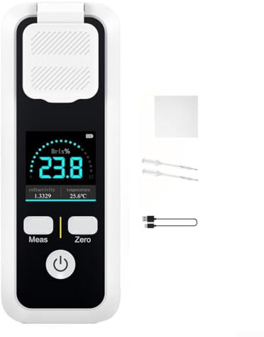 Für Brix Refraktometer für Saft und Wein, digitales Zuckergehaltsmessgerät mit wiederaufladbarem Akku (JBM-10)