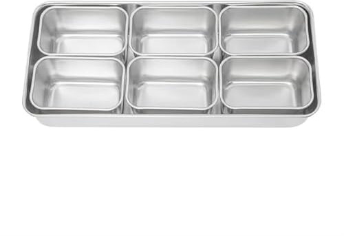 Clover Kitchenware Japanese Yakumi Pan Condiment Holder 3 Small Insert, 145x330x60 mm | Compact 145x330x60 mm dimensions fit busy commercial countertops to streamline food service and garnish prep.