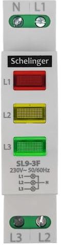 Leuchtmelder Phasenkontrollleuchte Phasenprüfer Phasenlampe 3-Phasen Multi-LED