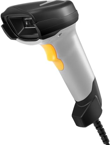 ONEWSCAN Barcode Scanner, Handheld QR-Code-Scanner USB-Kabelverbindung 1D 2D & PDF417 Datenmatrix Automatischer Barcode-Leser Plug and Play Barcode-Scanner für POS-Geschäft Supermarkt Lagerbibliothek