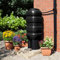 100L Space Saver Black Water Butt Set - Complete With Stand, Tap & Diverter Kit - Rain Saver Garden Water Container For Gardens & Patios - 90cm x 40cm x 40cm Water Butt.