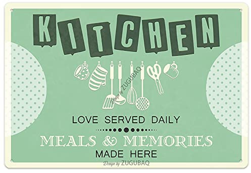 Funny Kitchen Wall Art – Farmhouse Tin Sign, Personalized Print On Demand Kitchen Decor Plaque, 8x12 Inch