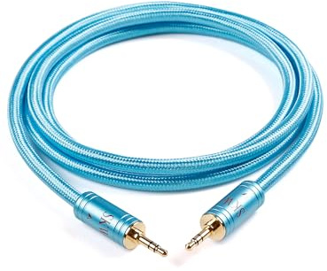 SKW Câble AUX pour Audiophiles Câble Jack 3,5 mm avec Câble Audio Stéréo 6,5 mm pour Subwoofer, Home Cinéma et Plus (1m)