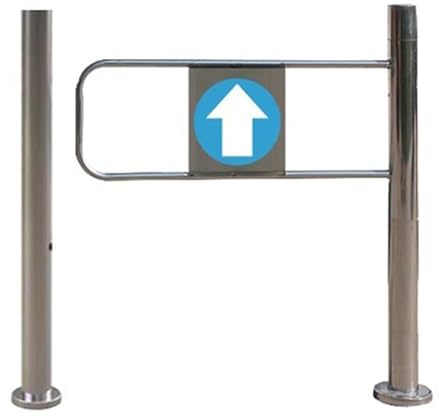 Porta manuale a direzione singola, porta a battente in acciaio inox per uso industriale, supermercati, corridoi (destra) - & facile funzionamento a spinta (80 x 200 cm)