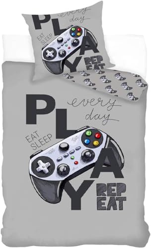 Bettwäsche Set Gamer Play 2 tlg.135x200 cm (80x80 cm)