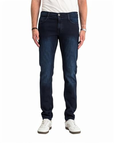 MUSTANG Jeans Herren Oregon Tapered Slim Fit Denim Blue - Hosen Herren - Jeanshosen für Männer - 1017122 5000 801 (Blau)