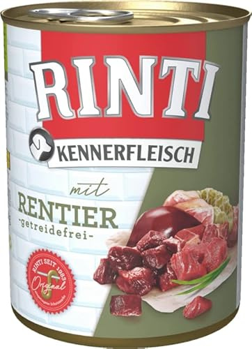 Rinti Hundenassfutter Kennerfleisch mit Rentier 6x800g