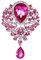YAZILIND Art und Weise Lilien-Blume eingelegte Rhinestones-Legierungs-Zirconia-hängende Brosche-Frauenmädchen Zusätze (Rosa)