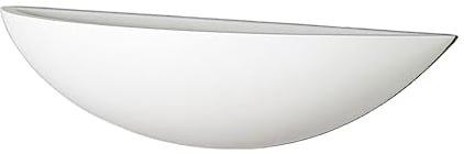 Lindby Gips Wandlampe weiß, bemalbar DIY indirektes Licht Uplight Wandleuchte 1 flammig für Wohnzimmer Esszimmer Küche Flur Gipsleuchte Wand innen IP20