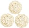 Fenteer 3Pc 60-100mm White Large Wicker Rattan Balls - Decorative Balls for Bowls, Vase Filler, Coffee Table Decor, Wedding Party Decoration - White, 8cm