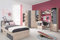 QMM TraumMoebel Jugendzimmer Kinderzimmer komplett Davis Set B Eckschrank Schreibtisch Bett 120x200 Regale