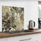 murando Protection de Verre de Cuisine Plaque de Protection en Verre Trempé Tableau Décoratif Design 60x60cm Abstrait Ornament f-C-0419-aq-a