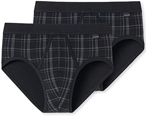 Schiesser Herren Slips mit Eingriff | 2er Pack | 172691 (3XL, schwarz)