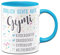 Tassenbrennerei Original Tasse Endlich gehts aufs Gymi - Geschenk zum Schulwechsel 5. Klasse Gymnasium - Einschulung weiterführende Schule (Blau)