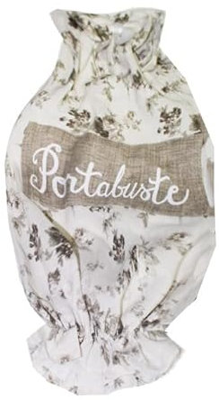 Russo Tessuti Porta Sacchetti Porta Buste Dispenser Roselline Organizer Cucina Accessorio Roses-Beige