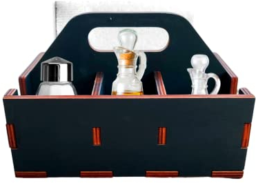 Set d'huile vinaigre sel poivre serviettes porte-épices, Huiera Saliera poivrière distributeur organisateur de cuisine, plateau en bois pour maison bar restaurant